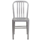 Flash Furniture Silver Metal Indoor-Outdoor Chair-Industrial Style Modern Chair
