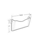 Azar Single Pocket Wall File with Suction Cups, Clear, 4/Pack (250055)-Clear Polystyrene