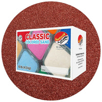 Sandtastik Classic Coloured Sand, 10 lb (4.5 kg) Box, Cranberry-Fine grain with natural sparkle throughout