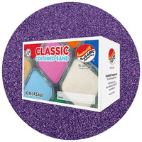 Sandtastik Classic Coloured Sand, 10 lb (4.5 kg) Box, Purple-Fine grain with natural sparkle throughout