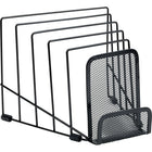 Staples Metal Mesh File Step Sorter - 6-Slots - Black-5 step slots for files and documents; 1 small slot for miscellaneous items