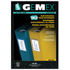 Gemex Self-Adhesive Vinyl Binder Spine Label Holders with Inserts, Clear, 1 1/2" x 5 1/2", 10 Pack-Self-adhesive backing quickly and easily attaches to binder spine