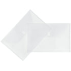 JAM Paper Plastic Envelopes with VELCRO Brand Closure, Legal Booklet, 9.75 x 14.5, Clear Poly, 12 Pack (219V0CL)-Opening: booklet