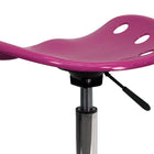Flash Furniture Vibrant Pink Tractor Seat & Chrome Stool-Pneumatic Seat Height Adjustment