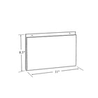 Azar Displays 8.5" x 11" Horizontal Wall Mount Acrylic Sign Holder, Clear, 10 Pack (162715)-Wall mount frame has pre-cut holes for hanging, hardware is not included