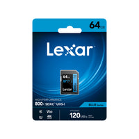 Lexar LSD0800064G-BNNNU Professional 800X SDHC/SDXC UHS-I Memory Card - 64 GB - Black-High-Performance 800x SDHC/SDXC UHS-I cards