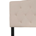 Flash Furniture Cambridge Tufted Upholstered Full Size Headboard - Beige Fabric-Beige Fabric Upholstery