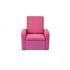 Uncaged Ergonomics STASH Upholstered Folding Kids Chair w/ Built in Storage, Ottoman Conversion, Pink-Pink Fabric
