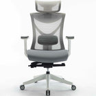 MotionGrey AirGlide Mesh Series Office Chair- Executive Ergonomic Computer Desk Mesh Back - White-Mesh back for breathability, tight weave fabric seat, cold mold foam cushion for support