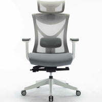 MotionGrey AirGlide Mesh Series Office Chair- Executive Ergonomic Computer Desk Mesh Back - White-Mesh back for breathability, tight weave fabric seat, cold mold foam cushion for support