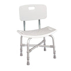 Drive Medical Bariatric Heavy Duty Bath Bench, With Backrest-White, Aluminum