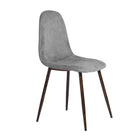 FurnitureR Grey Dining Chair, Set of 4, Charlton-Dimensions: 34.3' x 16.3' x 17.5"
