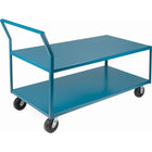 Kleton Heavy-Duty Low Profile Shop Carts, Capacity: 2400 Lbs., Overall Height: 41", Overall Depth: 48"-No. of Shelves: 2