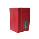 Club Rochelier Ladies Clutch Wallet with Checkbook & Gusset - Red-Dimensions: 7.48" L x 1.18" W x 3.74" H