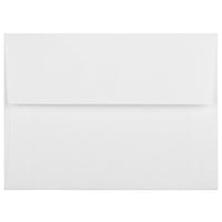 JAM Paper A6 Invitation Envelopes, 4.75 x 6.5, Strathmore Bright White Linen, 100 Pack (3137g)-Bright white
