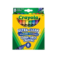 Crayola Ultra-Clean Washable Large Crayons - 8 Count-Crayola's brand of crayons delivers easier colouring and truer colours