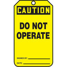Standard Safety Tags, Caution; Do not operate, SAU639, 25 Pack-Language - French