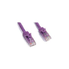 StarTech N6PATCH15PL 15' Cat 6 Snagless Patch Cable, Purple-RJ-45 Male connector on both sides for dependable network connectivity
