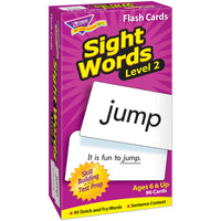 TREND enterprises, Inc. Sight Words Level 2 Skill Drill Flash Cards, 96 cards-Set of tagboard flash cards for classroom, care facility, or home use for teaching basic English vocabulary words