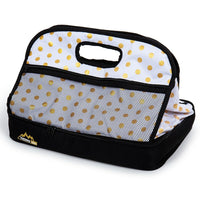 Luciano Double-Layer Insulated Thermal Food Carrier, 16.75 x 13.25 inches-Dimensions: 16.5"L x 10.5"H x 12"W