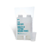 Perk 7 oz. Plastic Cold Cups - Clear - 100 Pack-Cold cups for convenient holding of cold beverages