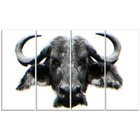 Designart Stare of the Bull Canvas Art Print, 5 Panels, (PT2309-271)-Print