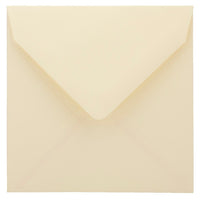 JAM Paper 5 x 5 Square Envelopes, Ivory with V-Flap, 250 Pack (2792256H)-Ivory v-flap envelope