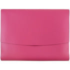 JAM Paper Italian Leather Portfolio With Snap Closure, 10.5 x 13 x 0.75, Fuchsia Pink, Sold Individually (2233320839)-Fuchsia