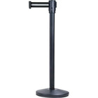 Zenith Safety Free-Standing Crowd Control Barrier, Steel, 35" H, Black/White Tape, 7' Tape Length (SDN311)-Finish/Colour: Steel