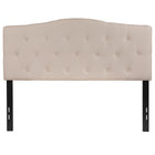 Flash Furniture Cambridge Tufted Upholstered Full Size Headboard - Beige Fabric-Contemporary Style