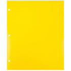 JAM Paper Plastic Heavy Duty 3 Hole Punched 2 Pocket School Folders, Yellow, 108 Pack (383HHPYEA)-Shipping weight: 13.6 lbs