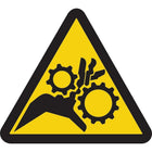 ISO Safety Labels, Warning, Gear Entanglement, SAX398-Material - Adhesive Vinyl