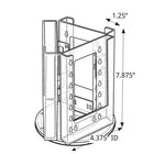 Azar Displays 8.38" x 6" Tri-Fold 3-Pocket Revolving Modular Crystal Styrene Brochure Holder (252316)-3-pocket tri-fold size holder