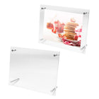 Futech CTS0215 Acrylic Holder - 6-1/2" x 8-1/2" x 2-1/4" - Clear - 10 Pack-The CTS0215 Acrylic Holder is a vertical or horizontal countertop display. The acrylic holder is a two piece panel with four standoffs to have a slant style set-up.