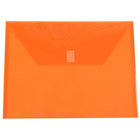 JAM Paper Plastic Envelopes with VELCRO Brand Closure, Letter Booklet, 9.75 x 13, Orange Poly, 24 Pack (218V0org)-Size: 9.5" x 13.13"