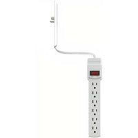 Sleek Socket 6' Ultra-Thin Electrical Outlet Cover with Power Strip-Indoor use