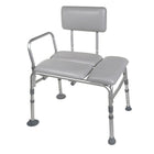 Drive Medical Padded Seat Transfer Bench-Grey, Aluminum