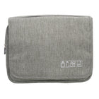 Nicci Deluxe Toiletry Bag - Grey-Top carry handle in self fabric