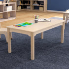 Flash Furniture Bright Beginnings Commercial Grade Wooden Rectangular Preschool Classroom Activity Table (MKME088011)-Glossy Beech Finish Matches Any Decor