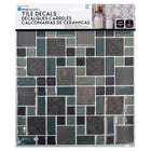 CTG Brands Multi Square Glossy Wall Tile, 10" x 10", Black, 6 Pack-Easy DIY: simply peel off the backing and stick the self-adhesive backsplash tiles onto the desired spot without extra glue, no grout, no mess and no special tools or experience required