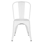 Nicer Furniture Stackable Industrial Tolix A Style Side Chair - Metal - White-Scratch & Mar resistant Finish of Steel of 1.2mm thick