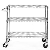 TRINITY EcoStorage 3-Tier Cart, Chrome (TBFZ-0902)-EcoStorage finish represents eco-friendly production - No toxic chemicals are released into the environment during the production of this product