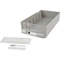 Kleton Kpc-100 Parts Cabinet - Replacement Parts, Plastic, 6-3/8" W x 11-3/10" D x 2-11/16" H, Grey-Colour: Grey