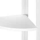 Monarch Specialties 3665 60"H Bookcase - White/White Metal Corner Etagere-10