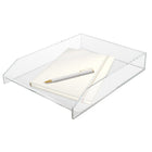 Three By Three Seattle Acrylic Stackable Letter Tray - Clear-Stackable