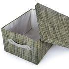 Truu Design Rectangular Storage Boxes, Set of 5, 17 x 19 x 13.5 inches, Green-Each nests in one another, space-saving storage solution when not in use