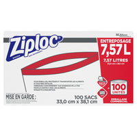 Ziploc Double Zipper Storage Bags, 13" x 15", 100 Pack-Our biggest food storage bag! Protect your food with Ziploc brand Storage Bags.