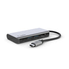 Belkin 4-in-1 USB-C Multiport Adapter - Grey-Turns a single USB-C port into an HDMI 1.4 port, 2 USB-A 3.0 BC1.2 ports, and a USB-C PD port