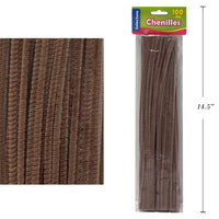 Selectum Pipe Cleaners - 12" - Brown - 100 Pack-Brown