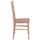Flash Furniture HERCULES Series Rose Gold Resin Stacking Chiavari Chair - 2 Pack-Stack Quantity: 8